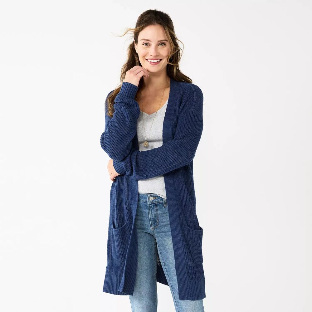 Sonoma | Blue Favorite Long Sleeve Cardigan | Small